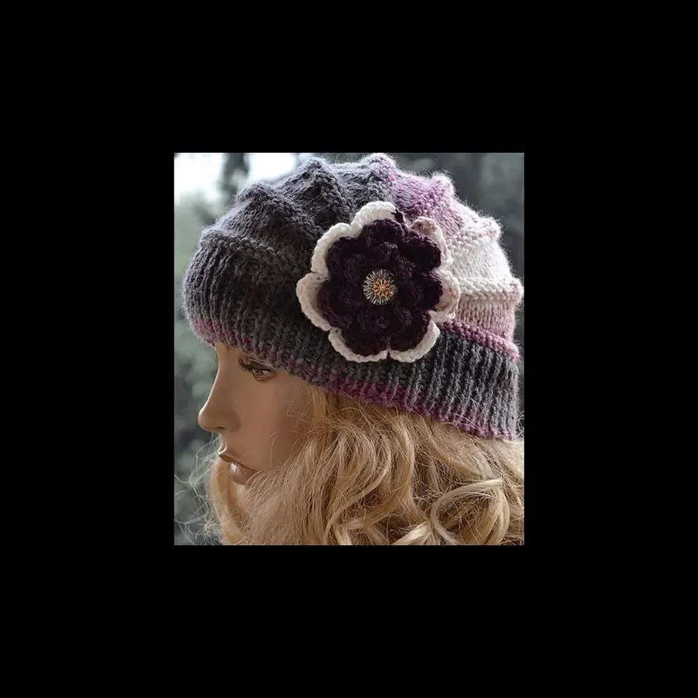 NWT BOHO HAT AND OWL FINGERLESS GLOVES SET. Beautiful knitting.